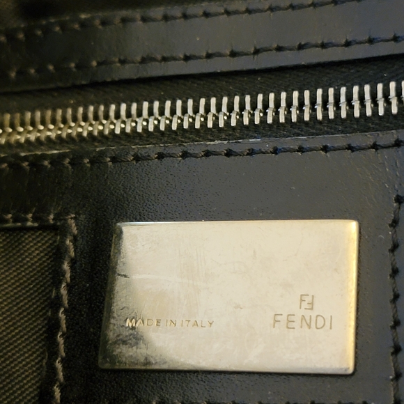 Fendi Mama Baugette FF Logo Brown Black Shoulder Bag Purse - Picture 8 of 9